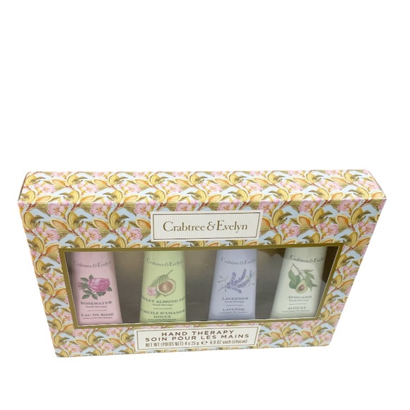 NEW Crabtree & Evelyn ROSEWATER, SWEET ALMOND OIL, LAVENDER, AVOCADO Gift Set - Picture 2 of 8
